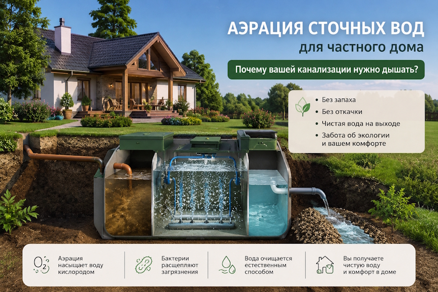 Аэрация сточных вод: зачем вашему дому «дышащая» канализация и как это работает?
