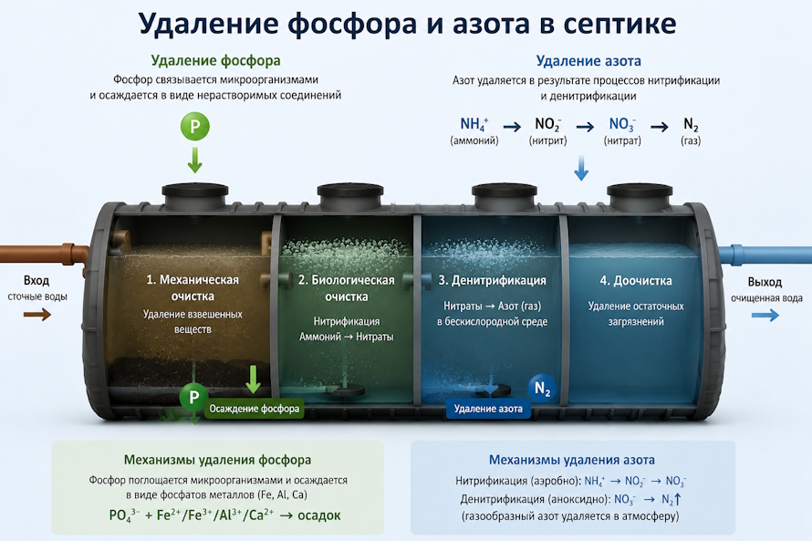 Фосфор и азот: как удаляют эти элементы из сточных вод?