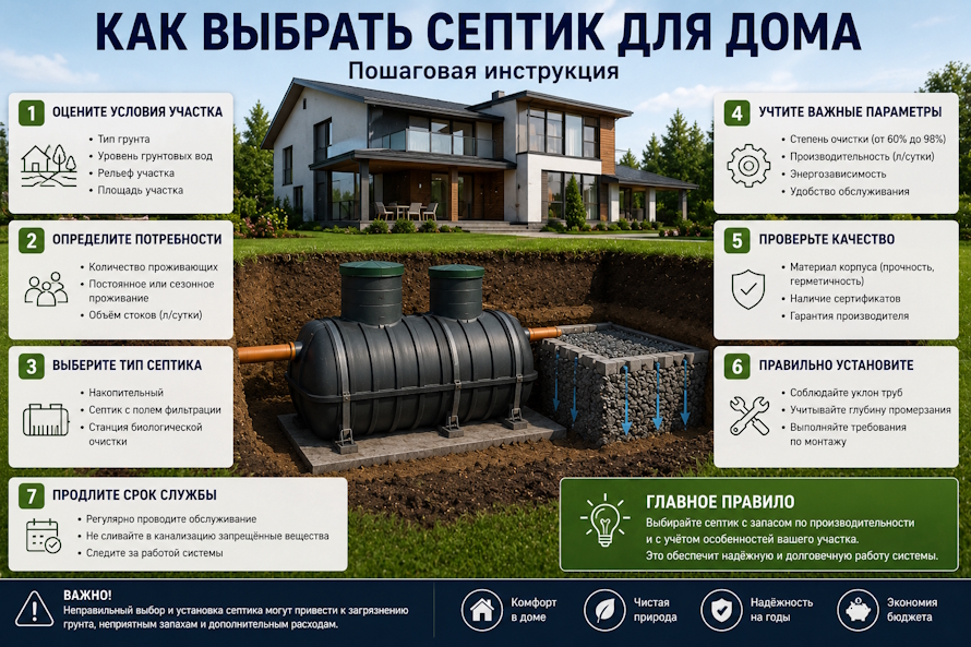 Как выбрать септик для дома в Воронеже и не пожалеть: 5 фатальных ошибок