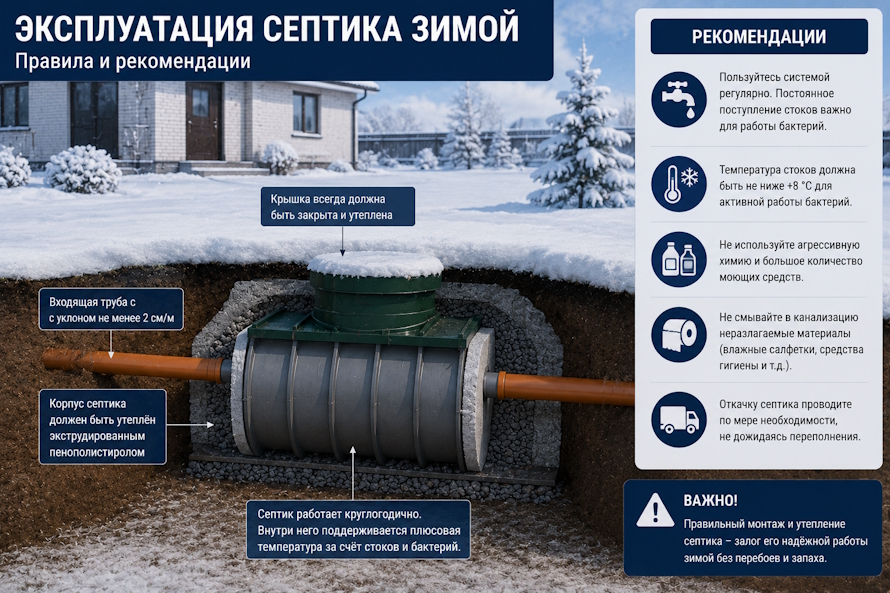 Консервация септика на зиму в Воронеже