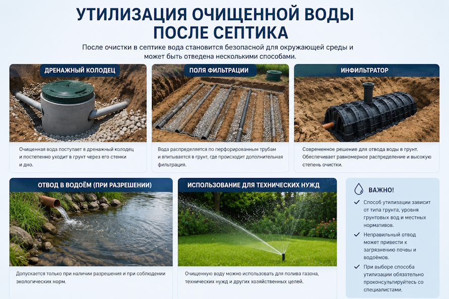 Куда деть очищенную воду из септика: инженерные решения, нормативы и экспертный разбор